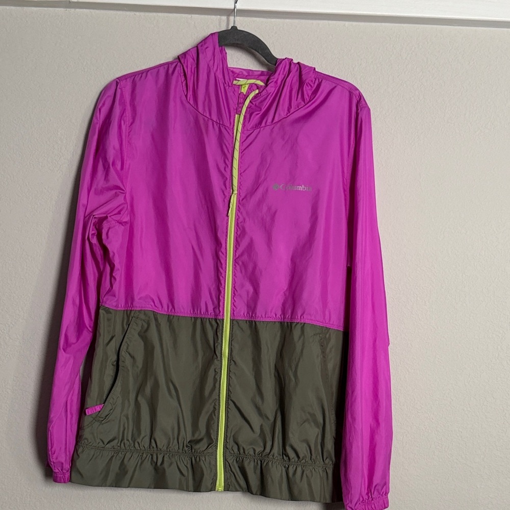Columbia Vibrant Pink and Olive Hooded Jacket